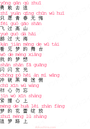 エスエヌエイチ フォーティエイトチームエヌ二 夢想高飛 Amazing Grace 中国語の歌詞 どんと来い 中国語